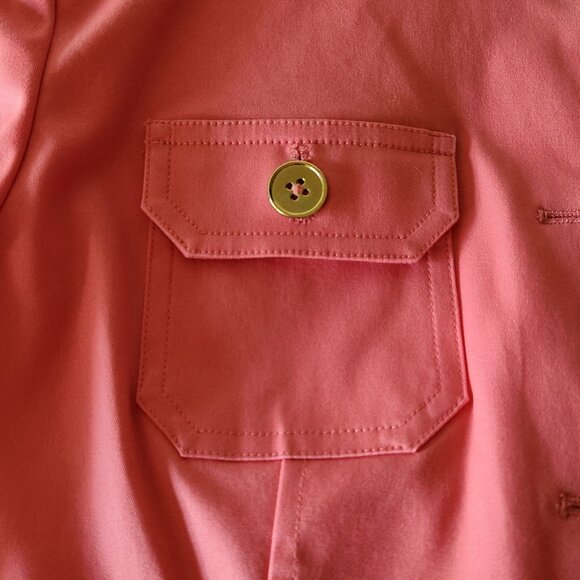 ♦️ Jones New York Signature Petite Sz PM Jacket Coral Pink Color Stretch Like - Picture 4 of 15